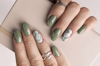 Colorful gel nail polish application